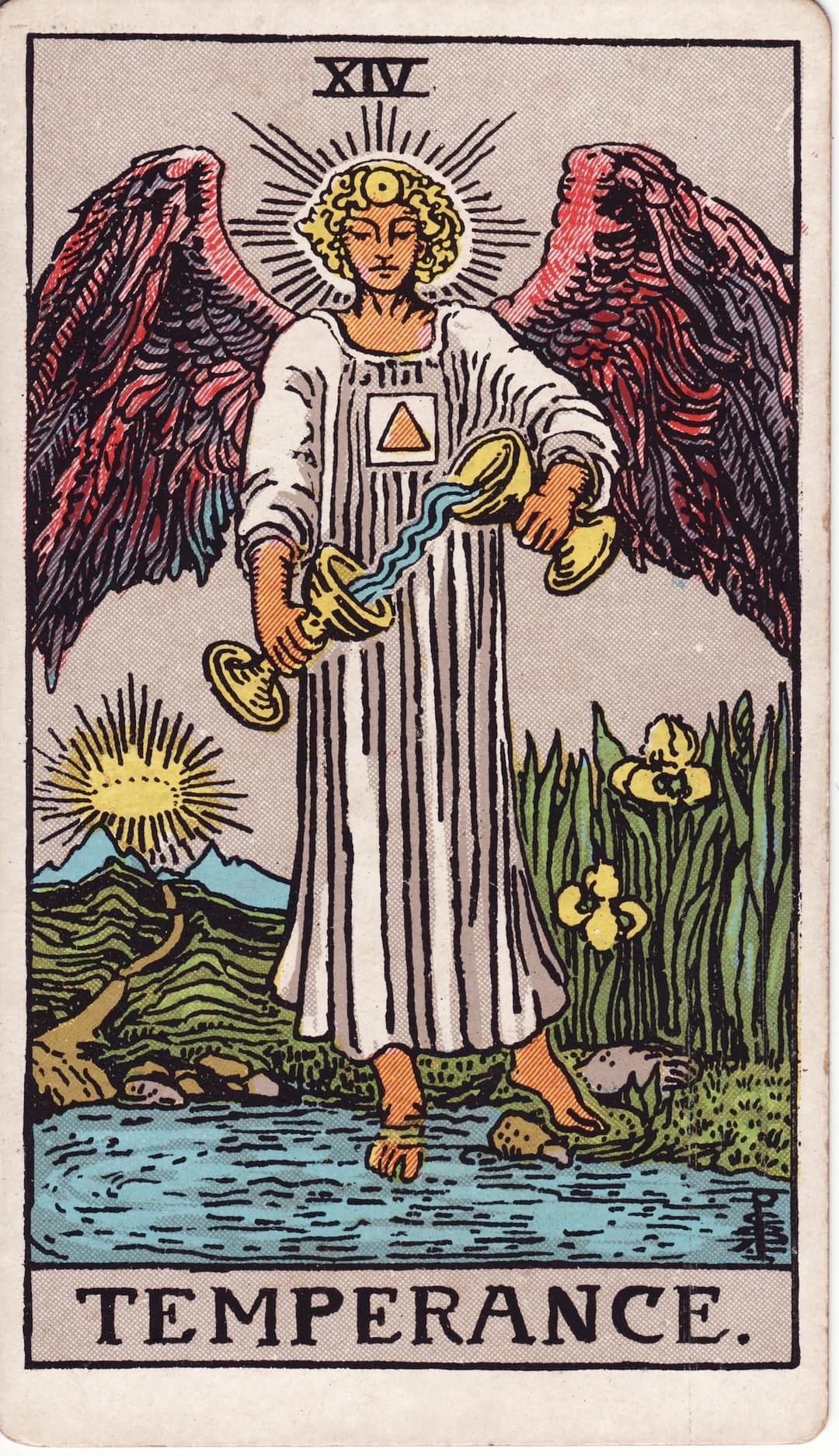 Ilustração da carta A Temperança