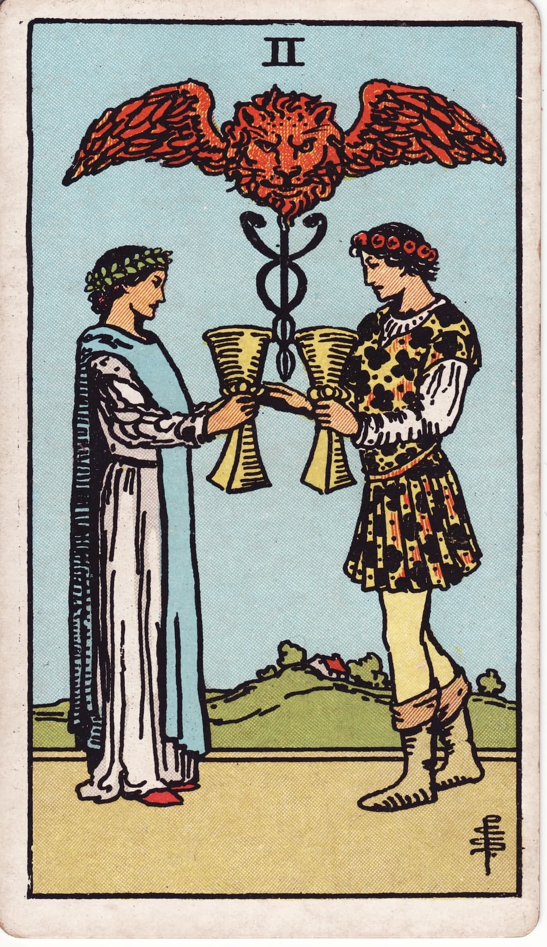 Ilustração da carta Dois de Copas