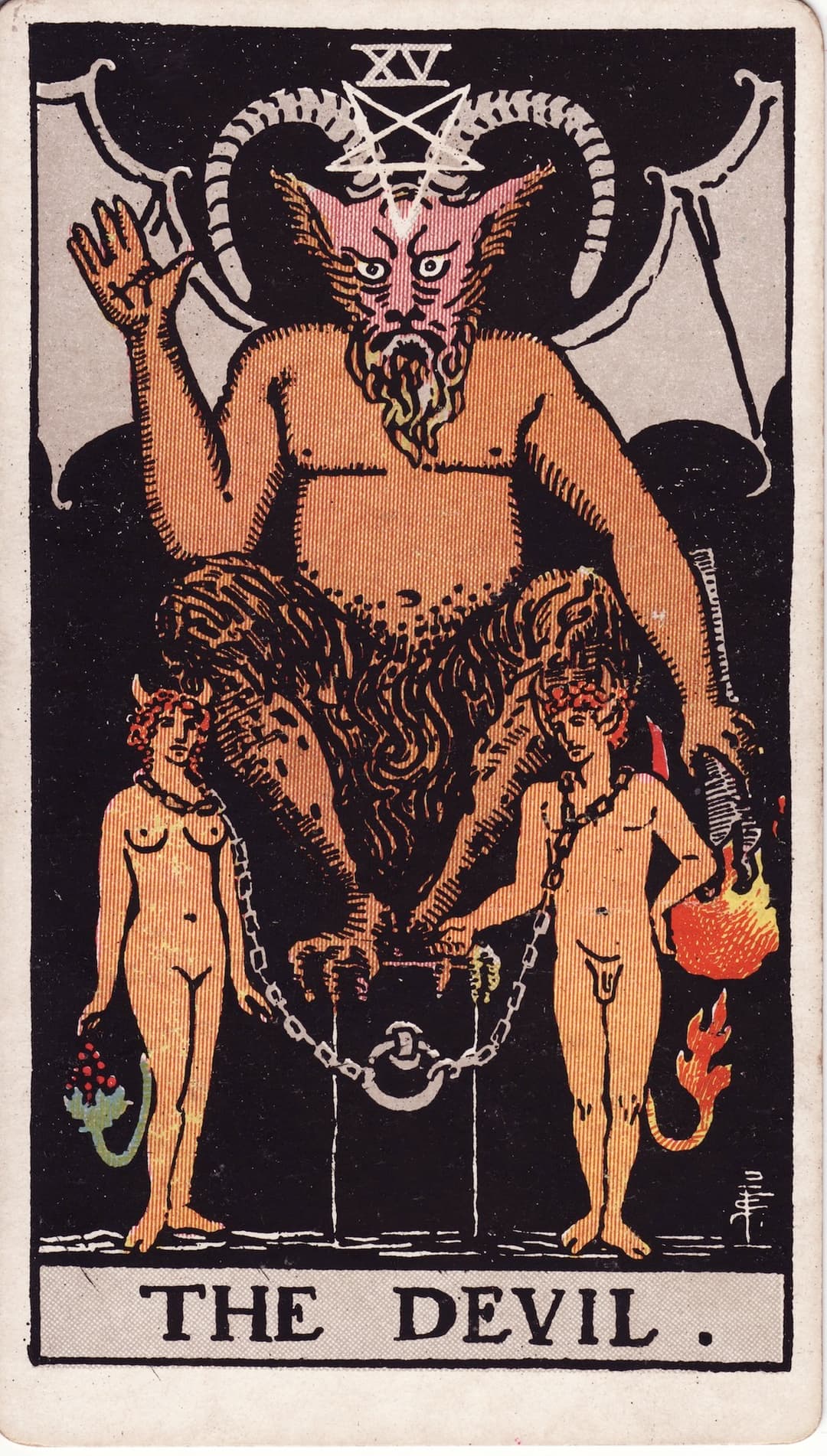 Ilustração da carta O Diabo