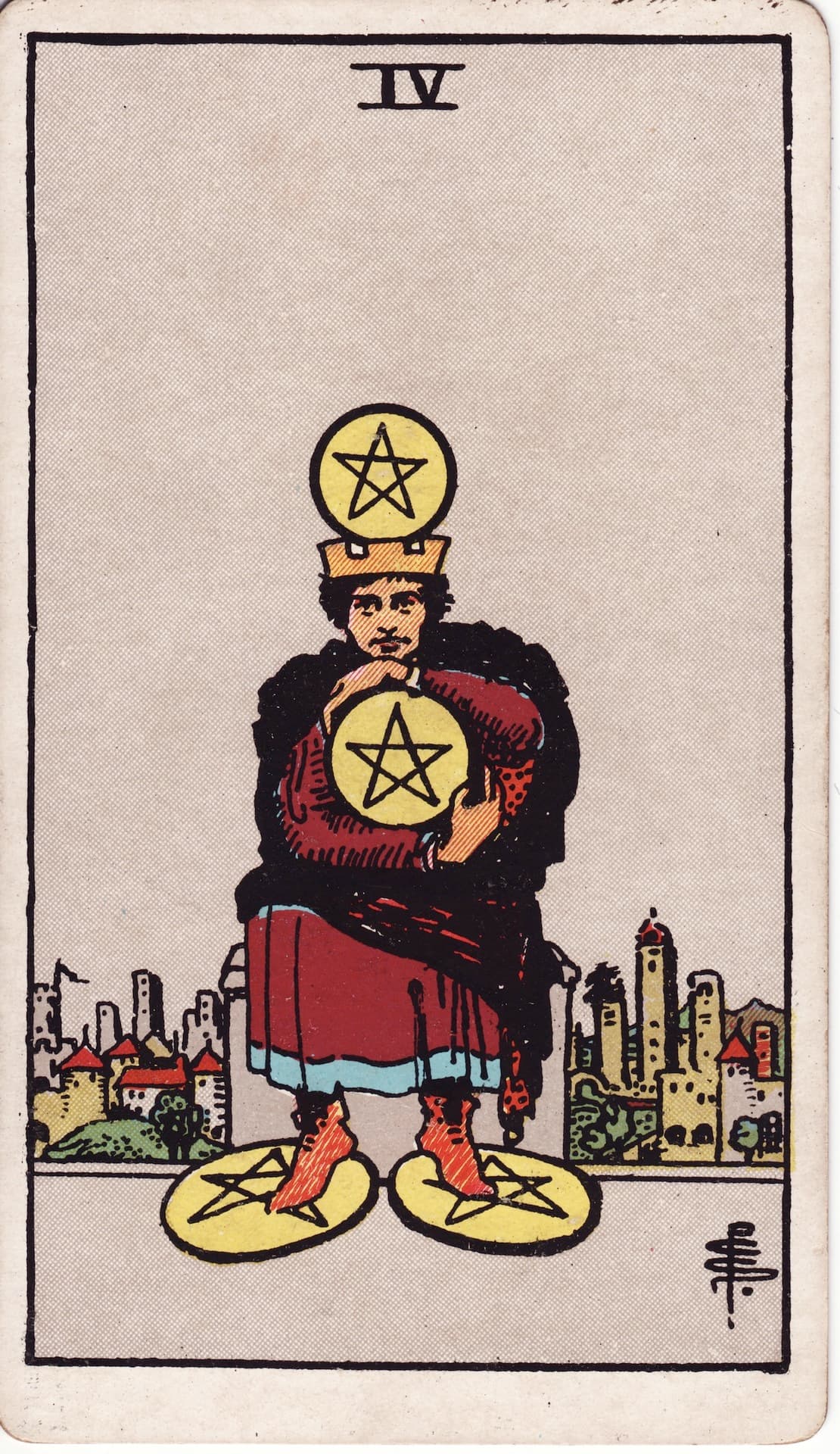 Carta Quatro de Ouros