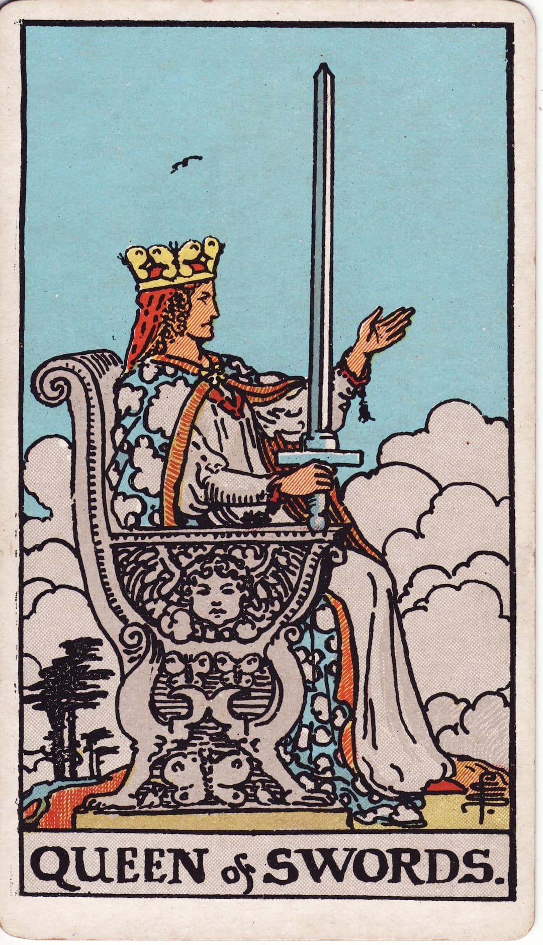 Ilustração da carta Rainha de Espadas