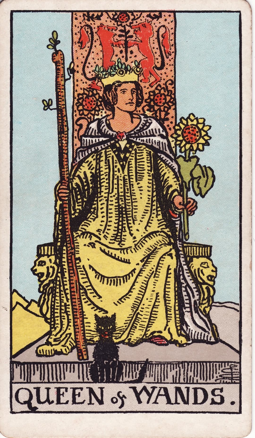 Ilustração da carta Rainha de Paus