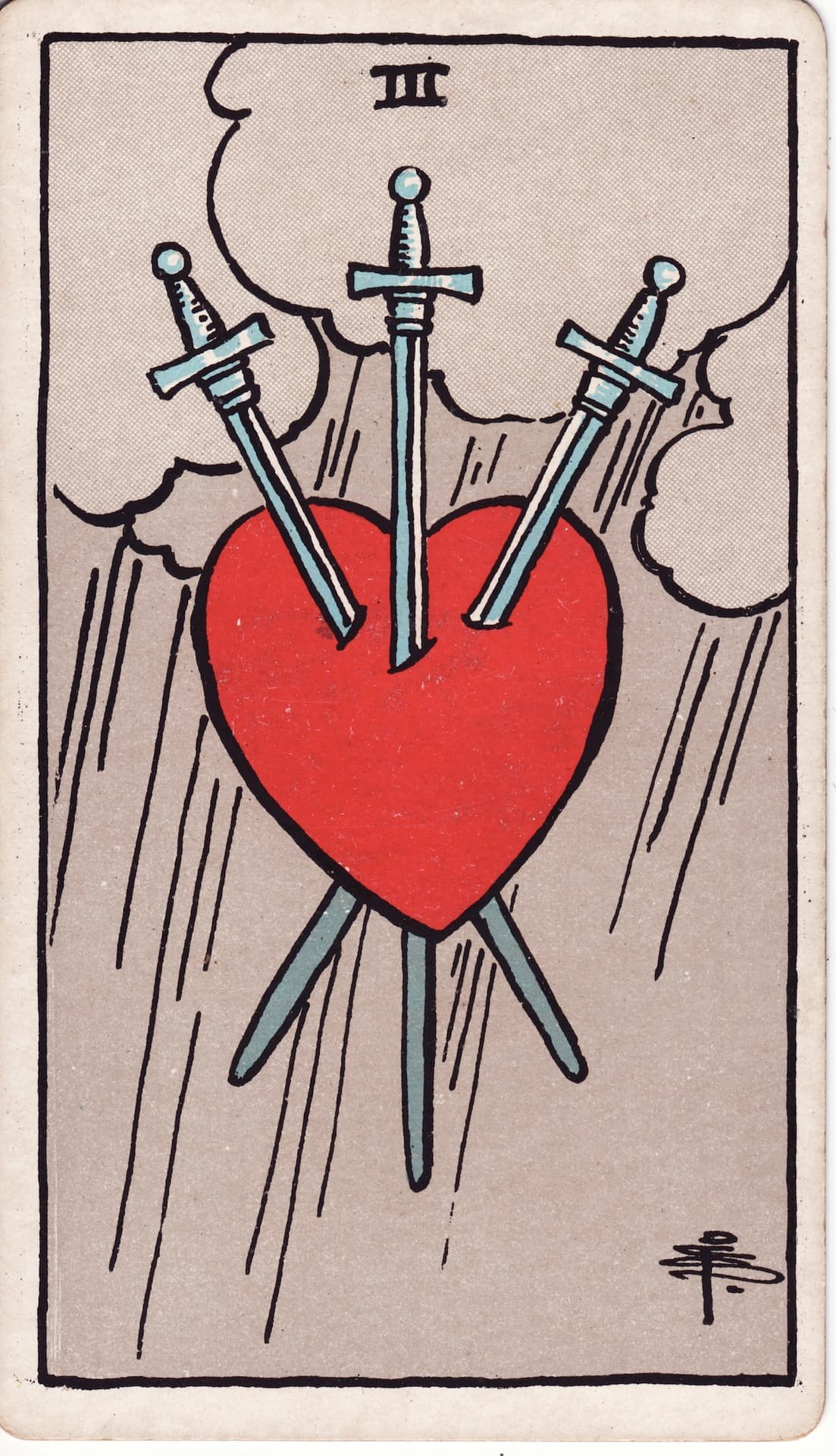 Carta Três de Espadas